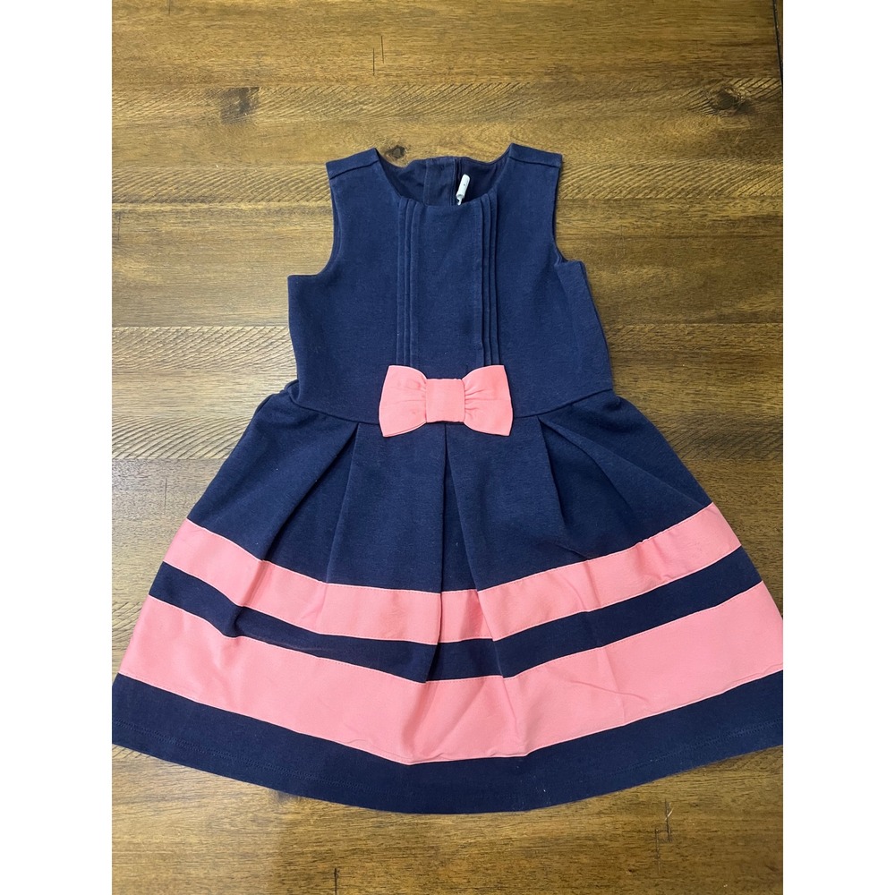 JANIE AND JACK - Girls navy and pink dress - Size 4